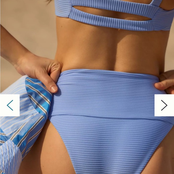 L*Space Blue Ribbed Bikini Set - Picture 2 of 3